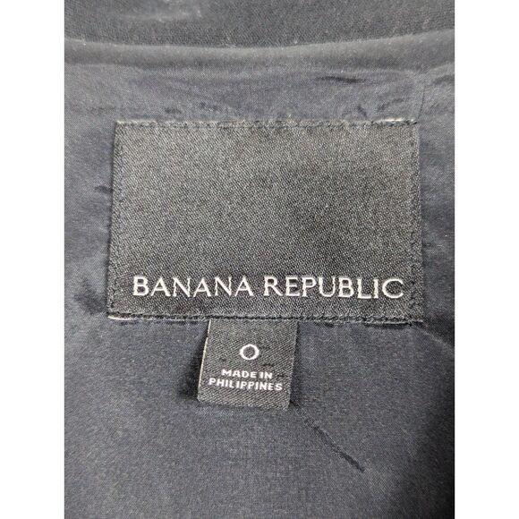 BANANA REPUBLIC Black Vest Jacket Minimalist Essential Size 0 - Picture 5 of 6